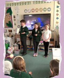Screenshot 2025 04 30 151635 Lunch time prayer group Word of the week Almsgiving We watched a video from CAFOD and spoke about how we can help.